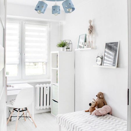 LAMPA SUFITOWA PLAFON NIEBIESKI DZIECIĘCY GWIAZDKI RUCHOMY KOSMOS STARS LUNARI PN/3