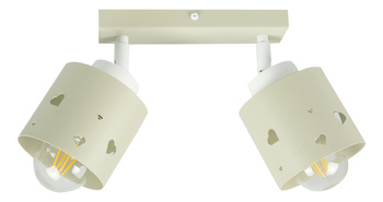 LAMPA SUFITOWA DLA DZIECI LUMIMI BEŻOWA SERCA LUMIMI LB/2