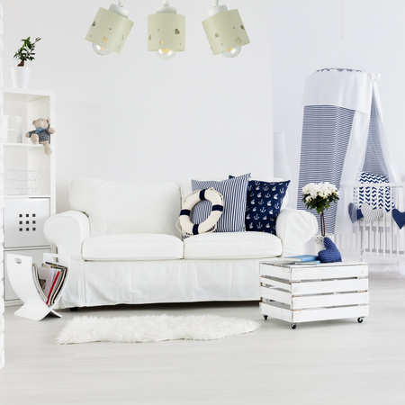 LAMPA DLA DZIECI BEŻOWA SUFITOWA WISZĄCA ŻYRANDOL PLAFON SERCA RUCHOMY LUMIMI LR/3