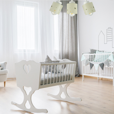 LAMPA DLA DZIECI BEŻOWA SUFITOWA WISZĄCA ŻYRANDOL PLAFON SERCA RUCHOMY LUMIMI LR/3