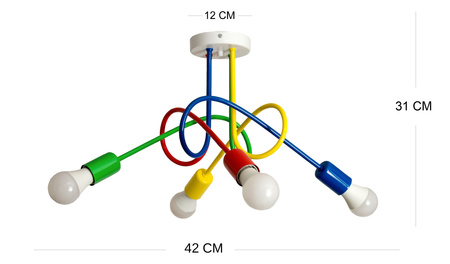 Lampa sufitowa MONDO multikolor 1001/4M3 MODERNO