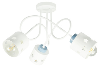 LAMPA SUFITOWA GWIAZDKI KOLOROWA DO POKOJU DZIECIĘGO ŻYRANDOL 3 LUNARI BBN/3