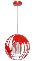 LAMPA WISZĄCA GLOBUS CZERWONA