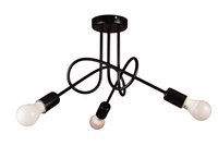 LAMPA SUFITOWA MONDO LOFT 1001/3 KOLOR CZARNY MODERNO