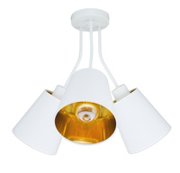LAMPA SUFITOWA RAMO 3 BIAŁO-ZŁOTA