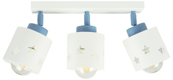 LAMPA SUFITOWA DLA DZIECI GWIAZDKI WISZĄCA BIAŁO- NIEBIESKA RUCHOMA LUNARI LBN/3
