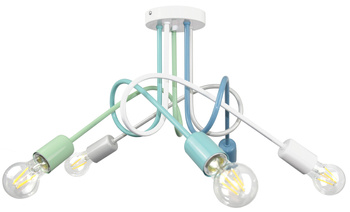 LAMPA SUFITOWA DZIECIĘCA MONDO PASTEL 1001/5MP2