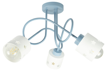 LAMPA SUFITOWA GWIAZDKI NIEBIESKI DO POKOJU DZIECIĘGO WISZĄCA LUNARI NB/3
