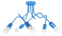 LAMPA SUFITOWA LUNA 1005/5 KOLOR NIEBIESKI STRUKTURA MODERNO