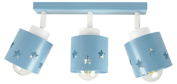 LAMPA SUFITOWA DZIECIĘCA NIEBIESKA WISZĄCA PLAFON GWIAZDKI RUCHOMY LUNARI LN/3