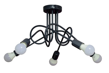 LAMPA SUFITOWA MONDO LOFT 1001/5 KOLOR GRAFIT MODERNO