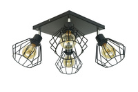 LAMPA ARTEMIDA PLAFON KWADRAT DIAMENT CZARNA MODERNO