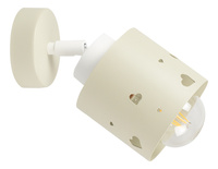 KINKIET ŚCIENNY DLA DZIECI LUMIMI BEŻOWY Z SERCAMI LUMIMI KB/1