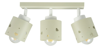 LAMPA DLA DZIECI BEŻOWA SUFITOWA WISZĄCA ŻYRANDOL PLAFON SERCA RUCHOMY LUMIMI LR/3