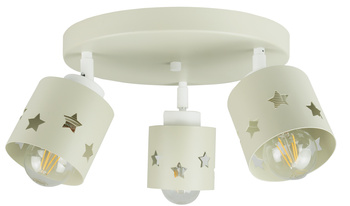 LAMPA SUFITOWA BEŻOWA DLA DZIECI WISZĄCA ŻYRANDOL GWIAZDKI RUCHOMA LUNARI PB/3