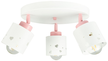 LAMPA SUFITOWA DLA DZIECI PLAFON SERDUSZKA BIAŁY LED RUCHOMY ŻYRANDOL LUMIMI PBR/3