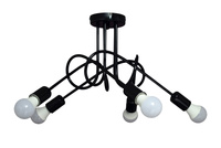 LAMPA SUFITOWA MONDO LOFT 1001/5 KOLOR CZARNY MODERNO