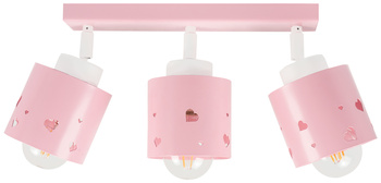 LAMPA SUFITOWA DZIECIĘCA RÓŻOWA WISZĄCA PLAFON SERCA RUCHOMY LUMIMI LBR/3