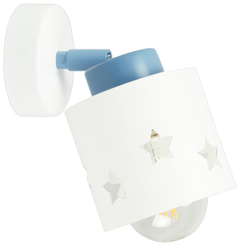 KINKIET BIAŁY GWIAZDKI DLA DZIECI LAMPA ŚCIENNA WISZĄCA PLAFON LED RUCHOMY LUNARI KBN/1