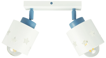 LAMPA SUFITOWA DZIECIĘCA GWIAZDKI WISZĄCA BIAŁO-NIEBIESKA RUCHOMA LUNARI LBN/2
