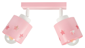 RÓŻOWA LAMPA DLA DZIECI SUFITOWA WISZĄCA ŻYRANDOL PLAFON GWIAZDKI LUNARI LR/2