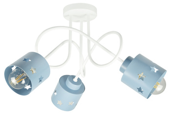 LAMPA SUFITOWA GWIAZDKI KOLOROWA DO POKOJU DZIECIĘGO ŻYRANDOL 3 WISZĄCA LUNARI BN/3