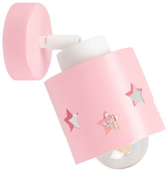KINKIET RÓŻOWY DLA DZIECI LAMPA ŚCIENNA GWIAZDKI RUCHOMY LUNARI KR/1