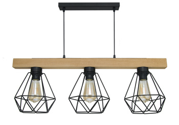Lampa wisząca Moderno MADERA 3 BASKET WOOD LINE