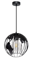 LAMPA WISZĄCA GLOBUS CZARNA MAT