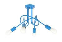 Lampa sufitowa MONDO 1001/4NS Niebieska struktura MODERNO