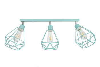 LAMPA LISTWA 3 CARMEN PASTEL TURKUS MODERNO